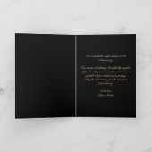 Sparkling Red Roses Gold 20ste bruiloft Jubileum Kaart (Binnen)