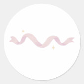 Sparkling ribbon divider ronde sticker (Voorkant)