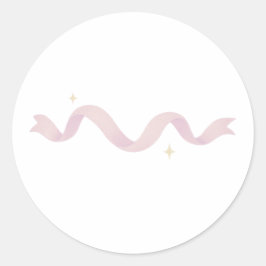 Sparkling ribbon divider ronde sticker