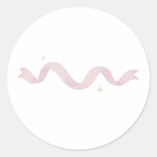 Sparkling ribbon divider ronde sticker (Voorkant)