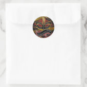 Sparkling Rood & Goud Veermasker Maskerade Sticker (Tas)