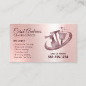Sparkling Roos Gold Cleaning Janitorial Service Visitekaartje (Voorkant)