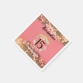 Sparkling Roos Gold Quinceañera Princess Spaans Servet (Hoek)