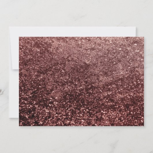 Sparkling Roos Gold Stock de Bar Couples Shower Kaart (Achterkant)