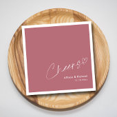 Sparkling Roos Gold! Witte Proost & Hartbruiloft Servet