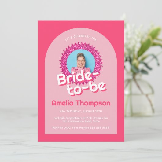 Sparkling Roze Glitter Vrijgezellenfeest Bachelore Kaart (Staand voorkant)