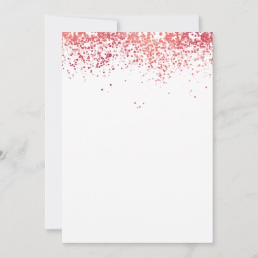 Sparkling Roze Rood 40ste bruiloft Jubileum Kaart (Achterkant)