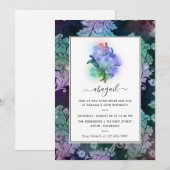 Sparkling Rozen Verjaardagsfeestje Kaart (Voorkant / Achterkant)