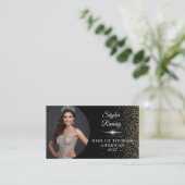 Sparkling Sand Pageant Business Card Visitekaartje (Staand voorkant)
