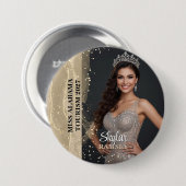 Sparkling Sand Pageant Foto Knop Ronde Button 7,6 Cm (Voorkant /achterkant)