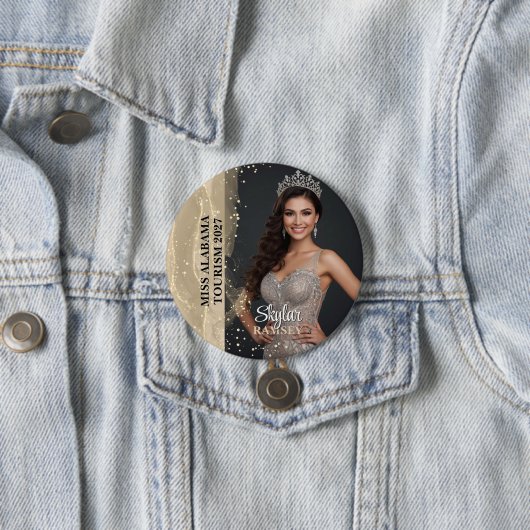 Sparkling Sand Pageant Photo Button (In situ)