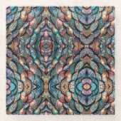 Sparkling Scales Glazen Onderzetter (Voorkant)