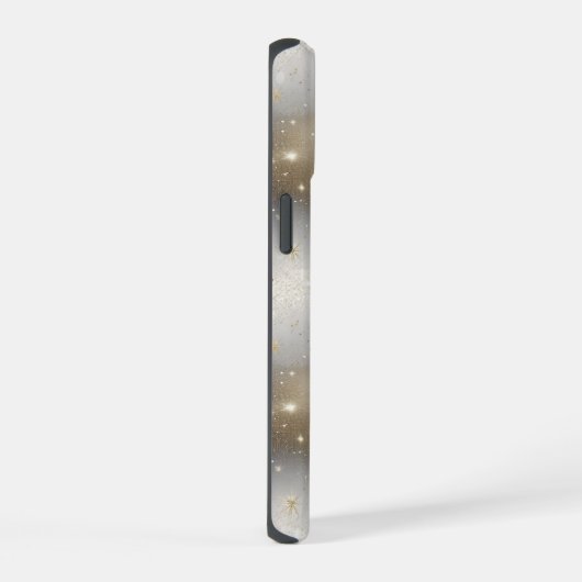 Sparkling Silver & Gold Elegance: Stijlvol iPhone 15 Case (Rechterkant)