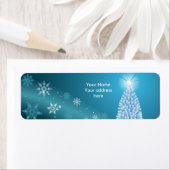 Sparkling sneeuw landschap label personaliseren (Insitu)