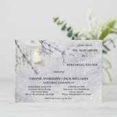 Sparkling Sneeuw Winter Lantaarn Repetitie Diner Kaart (Staand voorkant)