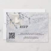 Sparkling Sneeuw Winter Lantaarn Repetitie Diner Kaart (Achterkant)