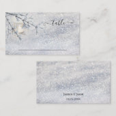 Sparkling Sneeuwlantaarn Winter Bruiloft Plaatskaa Plaatskaartje (Voorkant / Achterkant)