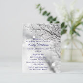 Sparkling Snow & Ice Winter Bruiloft Vrijgezellenf Kaart (Staand voorkant)