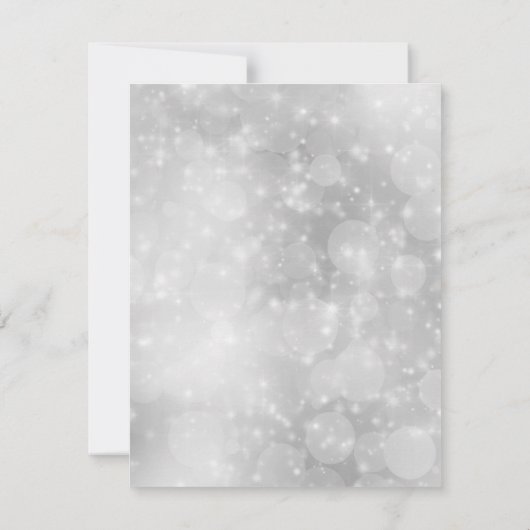 Sparkling Snow & Ice Winter Bruiloft Vrijgezellenf Kaart (Achterkant)