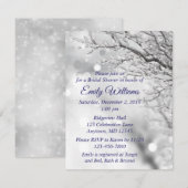 Sparkling Snow & Ice Winter Bruiloft Vrijgezellenf Kaart (Voorkant / Achterkant)