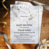 Sparkling Snow Winter Baby shower Uitnodiging