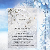 Sparkling Snow Winter Baby shower Uitnodiging