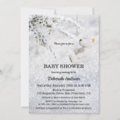 Sparkling Snow Winter Baby shower Uitnodiging (Voorkant)