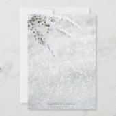 Sparkling Snow Winter Baby shower Uitnodiging (Achterkant)