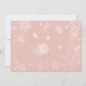 Sparkling Snowflakes Bruids Douche Uitnodiging (Achterkant)