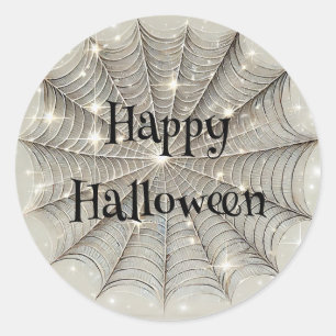 Sparkling Spinnenweb Whimsical Tane Halloween Fees Ronde Sticker