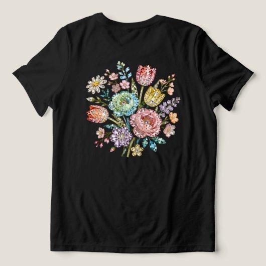 Sparkling Spring Bouquet Tri-Blend Shirt (Design achterkant)