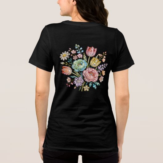 Sparkling Spring Bouquet Tri-Blend Shirt (Achterkant)
