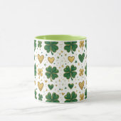 Sparkling St. Patrick's Pattern Design Mok (Midden)