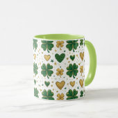 Sparkling St. Patrick's Pattern Design Mok (Voorkant rechts)