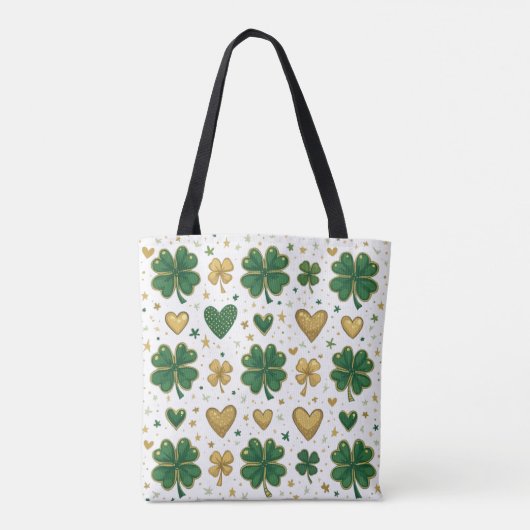 Sparkling St. Patrick's Pattern Design Tote Bag (Achterkant)