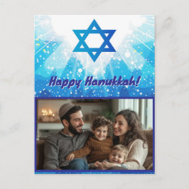 🕎 Sparkling Star Chanoeka Foto Briefkaart