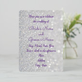 “Sparkling Star” Folie Bruiloft Uitnodiging (Staand Voorkant)
