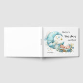 Sparkling Stars en Moon Boy Baby shower Gastenboek (Volledig)