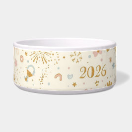 Sparkling Stars & Paw Prints Nieuwjaar 2026 Voerbakje