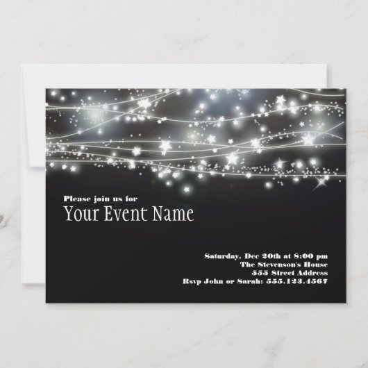 Sparkling Stars Uitnodiging (Voorkant)