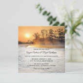 Sparkling String Lights Winter bruiloft uitnodigin Kaart (Staand voorkant)
