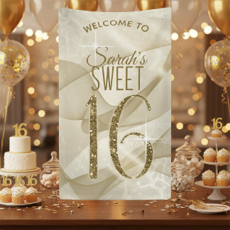 Sparkling Swirls Sweet Sixteen Gold ID652 Spandoek