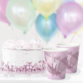 Sparkling Swirls Sweet Sixteen Orchidee Roze ID652 Papieren Bekers