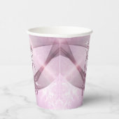 Sparkling Swirls Sweet Sixteen Orchidee Roze ID652 Papieren Bekers (Rechts)