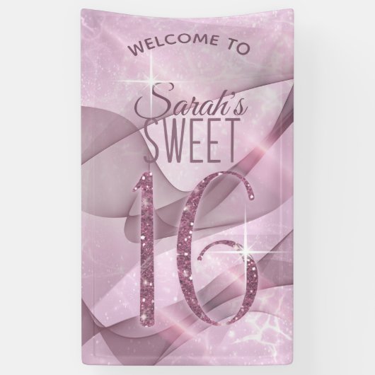 Sparkling Swirls Sweet Sixteen Orchidee Roze ID652 Spandoek (Verticaal)