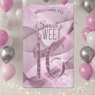 Sparkling Swirls Sweet Sixteen Orchidee Roze ID652 Spandoek