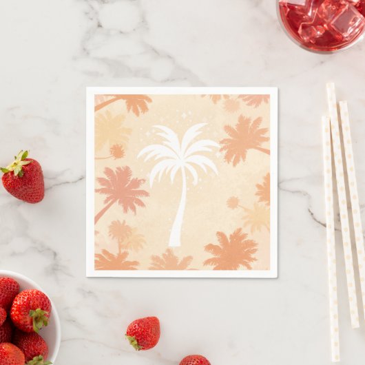 Sparkling Tropical Palm Tree Silhouette Servet (Insitu)