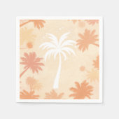Sparkling Tropical Palm Tree Silhouette Servet (Voorkant)