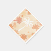 Sparkling Tropical Palm Tree Silhouette Servet (Hoek)