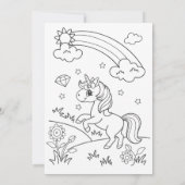 Sparkling Unicorn Dream Verjaardagsviering Kaart (Achterkant)